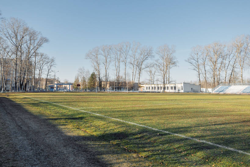 футбольный стадион с натуральным газоном в Ликино-Дулеве