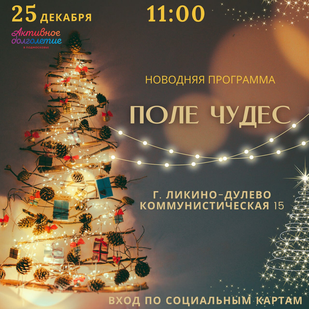 В Ликино-Дулёве пройдёт новогодняя программа «Поле чудес»