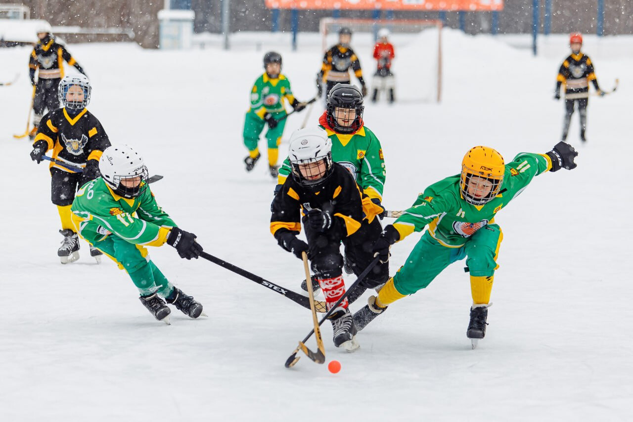 Команда «Русич» завоевала серебро в областных соревнованиях по хоккею с мячом «Детская лига»