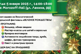 Жителей округа приглашают на экофестиваль «Зеленое Рождество» 5 января