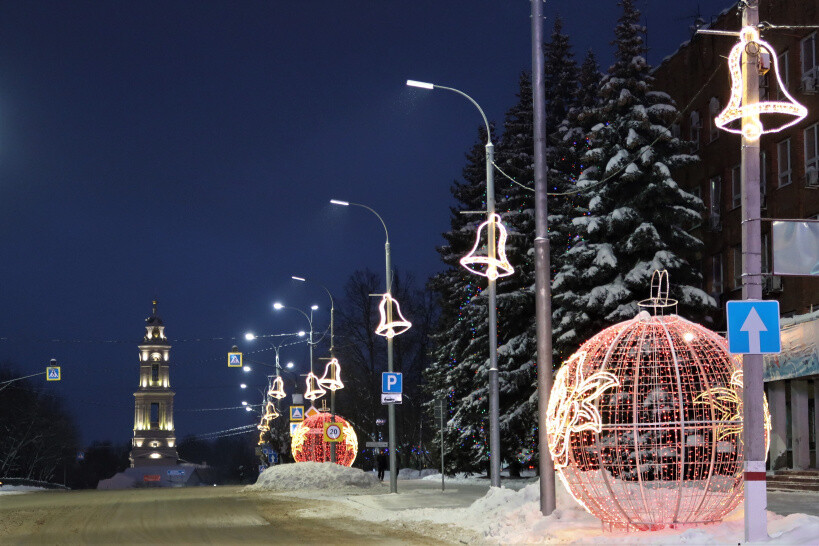 Зима в Подмосковье: новогоднее настроение в Павловском Посаде