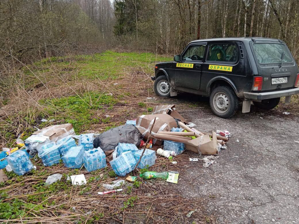 Орехово-зуевские лесничие убрали мусор за недобросовестными отдыхающими
